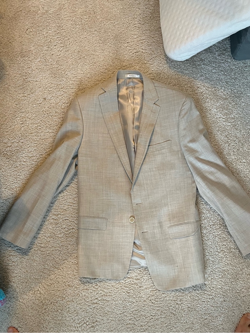 Calvin Klein Beige Mens Suit